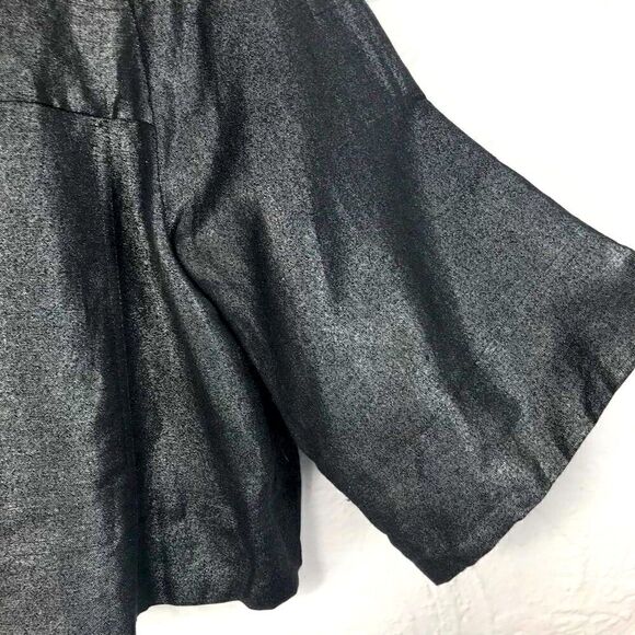 Sandro Sportswear Dark Gray Metallic Zip Up Short Sleeve Jacket - Picture 12 of 16